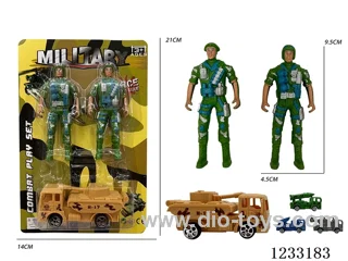 Green Soldier with Military Vehicle (2 PCS)