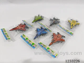 6-color Alloy Pull Back Combat Airplane (single PCS)