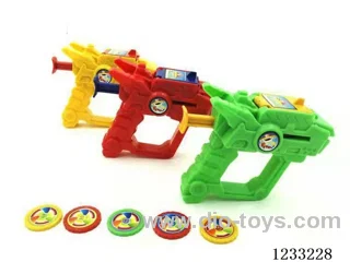 Flying saucer gun with 5 flying saucers