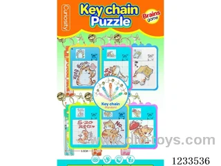 Emoticon Cat Keychain Puzzle