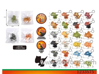 Keyring mini finger-biting dinosaur