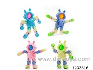 Space Rabbit Spinning Top Chain (4-Color Assorted)