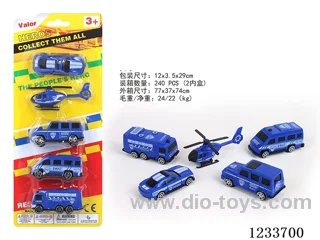 5 free wheel police cars