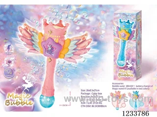 Magic Bubble Wand (Includes 14500 lithium battery + charging cable + 1 bottle of 80ml bubble solution)