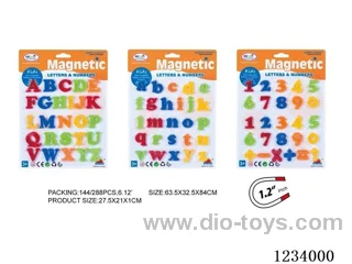 Magnetic letters and numbers set (1.2 inch, 3 types mixed)