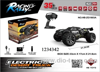 1：18 RC high speed 2.4GHZ full scale 4 C racing car toy in color box