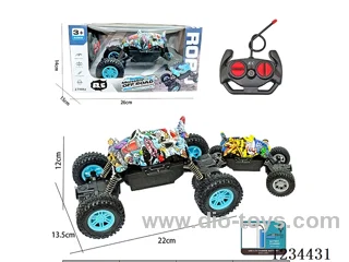 1:16 4ch RC Off-Road Crawler with Lights, 2 Colors Mixed, Battery Included