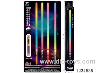 Alloy laser sword with gravity sensor vibration - 16 colors - battery included(2PCS, combined length 180 cm)
