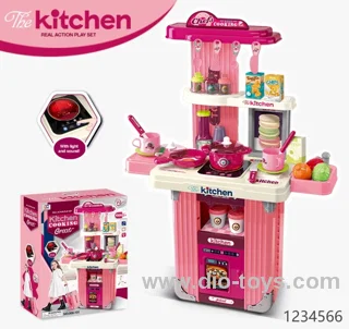 3 in 1 Portable Suitcase Kids Kitchen Play Set