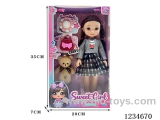 14-inch Empty Body 3D Eye Doll with English Song IC + Accessories