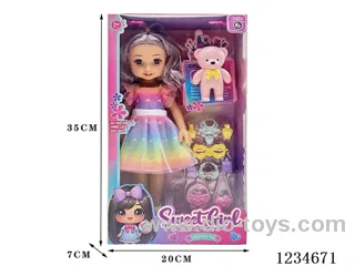 14-inch Empty Body 3D Eye Doll with English Song IC + Accessories