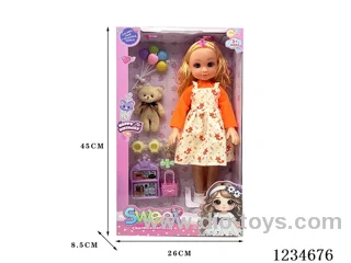 18-inch Empty Body 3D Eye Doll with English Song IC + Accessories