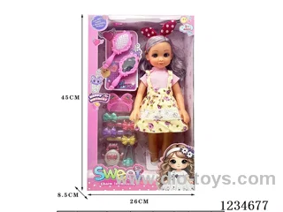 18-inch Empty Body 3D Eye Doll with English Song IC + Accessories