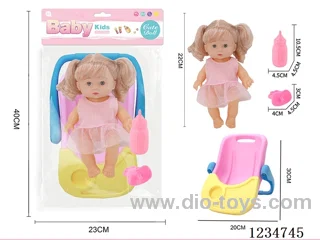 22cm doll + handbag/dining table