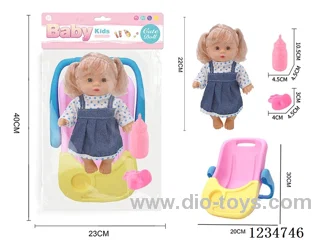 22cm doll + handbag/dining table