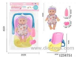 22cm doll + handbag/dining table