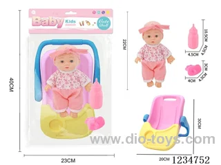 22cm doll + handbag/dining table