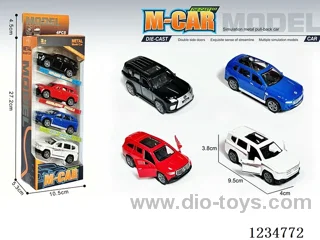 1:43 pull back alloy car 4PCS
