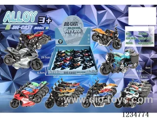 1:16 pull back alloy motorcycles 12PCS