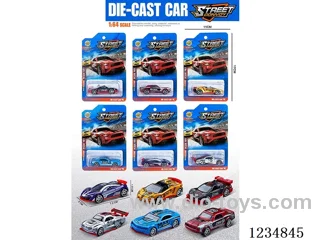 1:64 free wheel alloy car 6 mixed