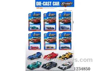 1:64 free wheel alloy car 6 mixed