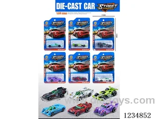 1:64 free wheel alloy car 6 mixed