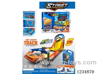 Storage and ejection fuel bottle track with 6PCS alloy car