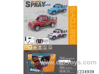 1:18 6ch rc car with light/spray included battery