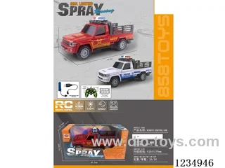 1:18 5ch rc car with light/spray included battery