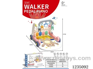 2-in-1 Pedal Piano Walker (Pink)