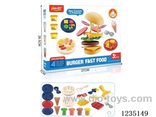 Colorful Clay Hamburger Set