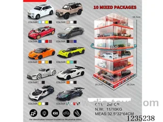 1:32 pull back alloy car W L/M included battery (10 Varieties Mixed)