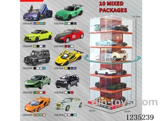 1:24 pull back alloy car W L/M included battery (10 assorted models)