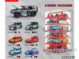 1:32 pull back alloy car W L/M included battery (6 assorted models)
