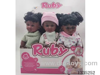 12-inch blow molded singing black doll 9PCS (3 sets of clothes)included battery