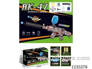 AK-47 Colorful Running Lights soft/water bullet gun included battery
