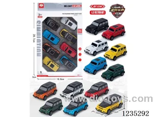 12 pull-back alloy cars (tin cars)