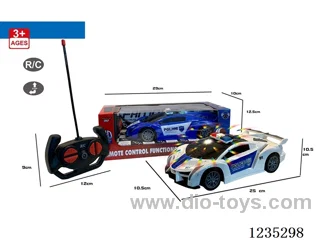 1:18 4ch RC Car with 3D Lights 2 colors mixed not included battery