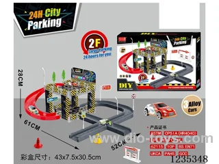 Smart City Parking Lot (2-story with tracks)alloy car *3