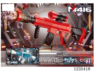 M416 Bubble Gun (with 1 strap + 2 bottles of 50ml bubble solution)