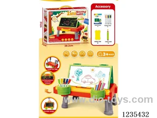 Multifunctional Portable Learning Drawing Board + Double-sided Drawing + Storage Car Shape (Red)
