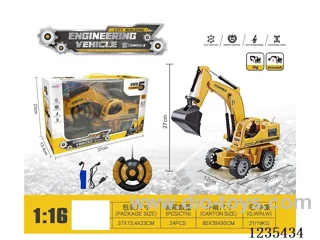 5ch 4WD RC construction excavator with lights included battery