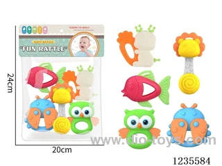 Baby Rattle (5PCS set, boilable) Mixed Colors
