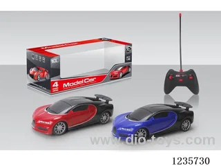 1:16 4ch RC Bugatti with lights, blue and red 2 colors, not included battery