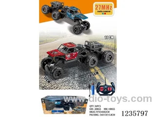 28CM alloy climbing rc car (27MHZ, 4ch)2 colors mixed included battery