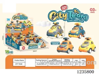 Pressure inertia small police car 12PCS