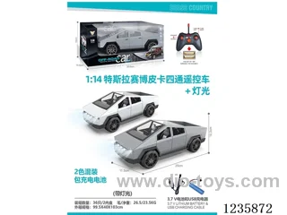 1:14 Tesla Cyber Pickup 4ch RC Car with Lights included battery