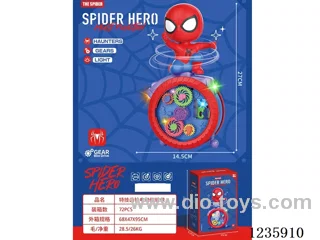B/O Rotating Gear Spider-Man W L/M not included battery