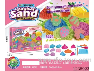 Space Sand + Fruit, Car Sand Mold (with Sand Tray)2 mixed