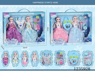 Two 11.5-inch Solid Snow Barbie Sets